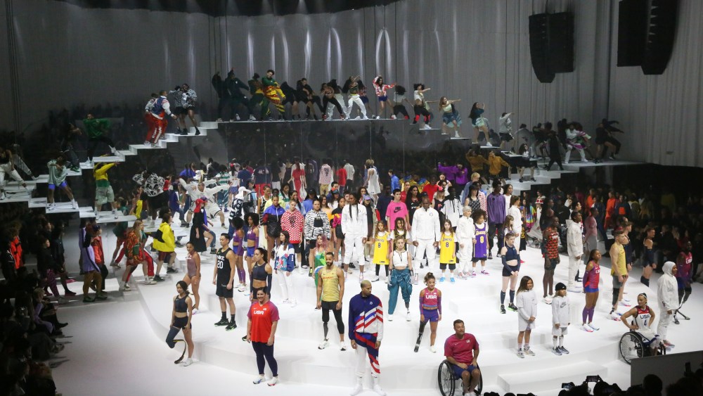 The scene at the Nike RTW Fall 2020 show.