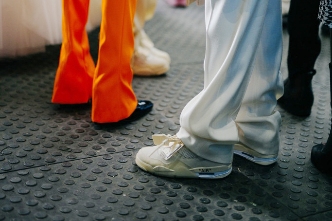 Backstage at Off-White RTW Fall 2020