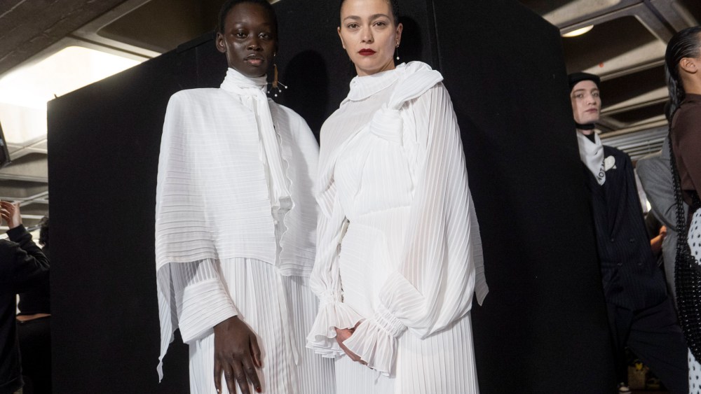 Backstage at Roulan Mouret RTW Fall 2020