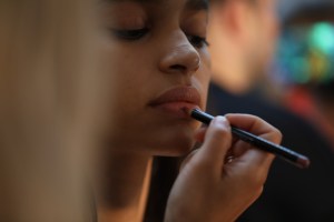 Backstage at Sally LaPointe RTW Fall 2020