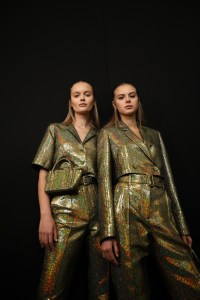 Backstage at Sally LaPointe RTW Fall 2020