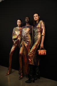 Backstage at Sally LaPointe RTW Fall 2020