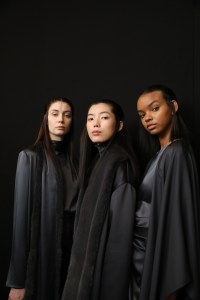 Backstage at Sally LaPointe RTW Fall 2020