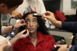 Backstage at Sandy Liang RTW Fall 2020