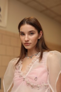 Backstage at Sandy Liang RTW Fall 2020