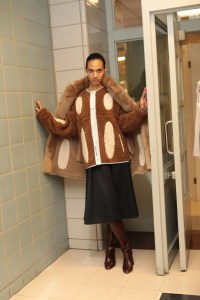 Backstage at Sandy Liang RTW Fall 2020