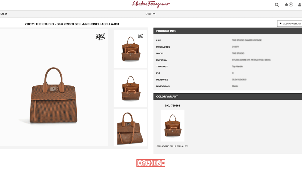 Salvatore Ferragamo virtual showroom developed by Hyphen