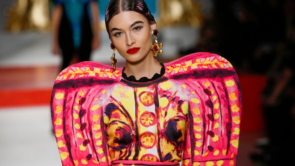 The spring 2020 Moschino fashion show during Milan Fashion Week.