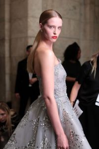 Model backstageOscar De La Renta show, Backstage, Fall Winter 2020, New York Fashion Week, USA - 10 Feb 2020
