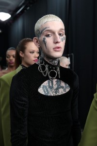 Backstage at Christian Siriano RTW Fall 2020.