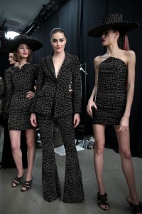 Backstage at Christian Siriano RTW Fall 2020.