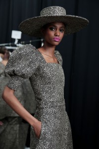 Backstage at Christian Siriano RTW Fall 2020.
