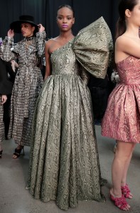 Backstage at Christian Siriano RTW Fall 2020.