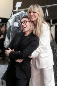 Backstage at Christian Siriano RTW Fall 2020.