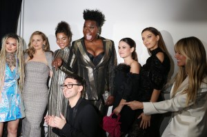 Backstage at Christian Siriano RTW Fall 2020.