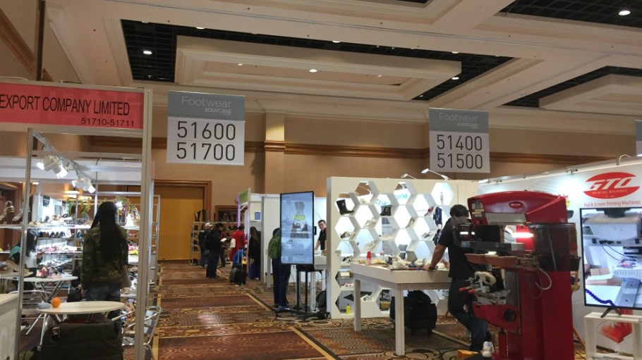 Exhibitors at Las Vegas' Sourcing show were anxious about the effects of the coronavirus.