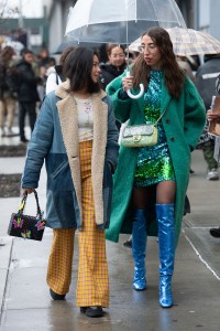 Street style at New York Fashion Week Fall 2020.