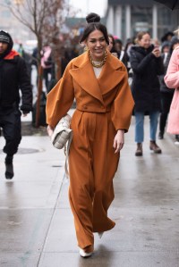 Street style at New York Fashion Week Fall 2020.