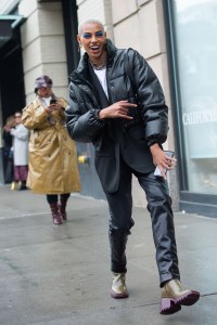 Street style at New York Fashion Week Fall 2020.