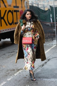 Street style at New York Fashion Week Fall 2020.