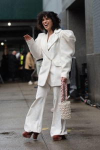 Street style at New York Fashion Week Fall 2020.