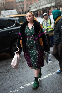 Street style at New York Fashion Week Fall 2020.