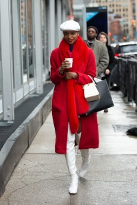 Street style at New York Fashion Week Fall 2020.