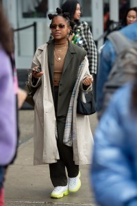 Street style at New York Fashion Week Fall 2020.
