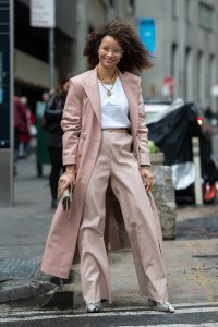Street style at New York Fashion Week Fall 2020.