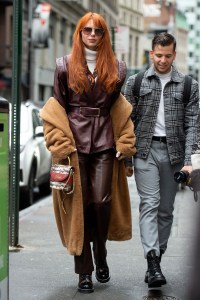 Street style at New York Fashion Week Fall 2020.