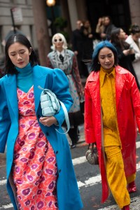 Street style at New York Fashion Week Fall 2020.