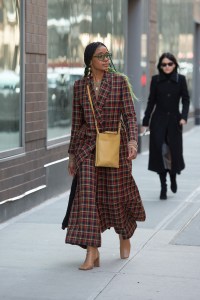 Street style at New York Fashion Week Fall 2020.