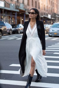 Street style at New York Fashion Week Fall 2020.