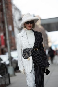 Street style at New York Fashion Week Fall 2020.