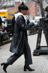Street style at New York Fashion Week Fall 2020