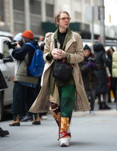 Street style at New York Fashion Week Fall 2020