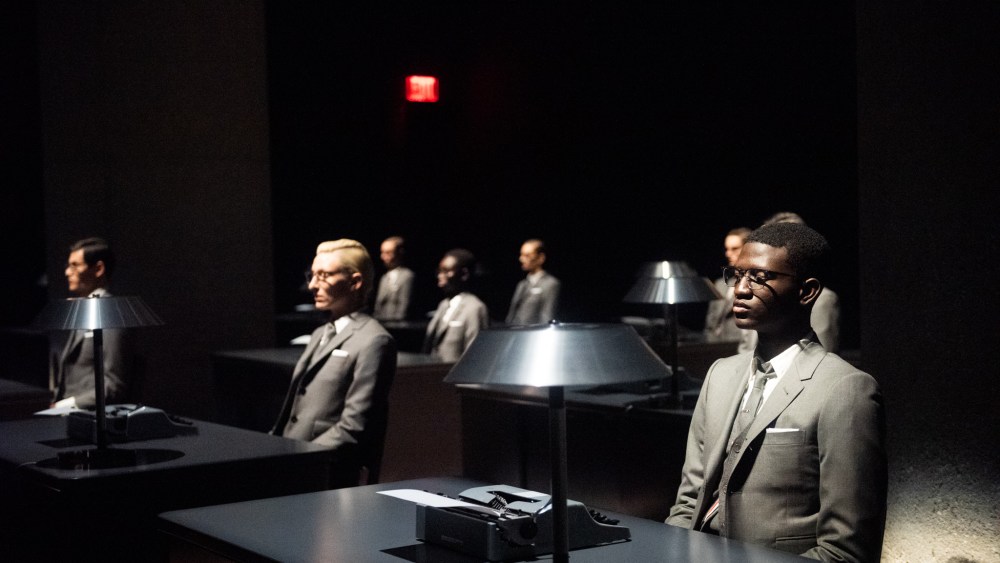 The Thom Browne x Samsung performance.