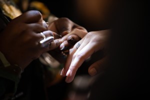Backstage at Tom Ford RTW Fall 2020