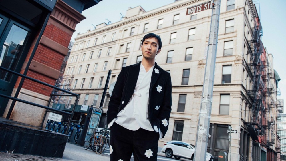 Mulan Actor Yoson An in custom Mulan-inspired suit by Victor Li