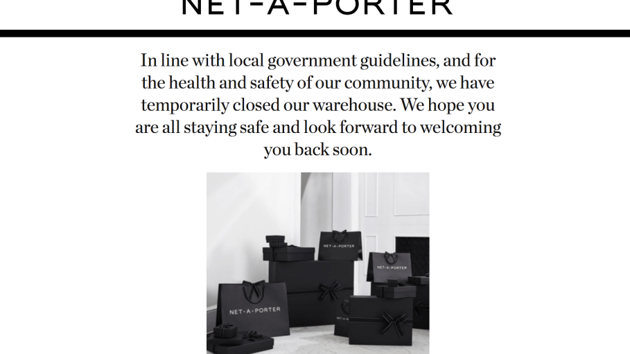 Net-a-Porter US website homepage