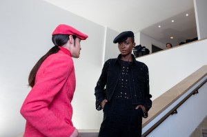 Backstage at Akris RTW Fall 2020