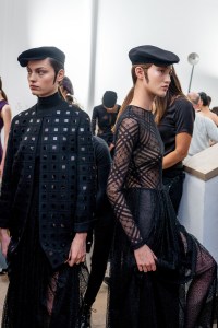 Backstage at Akris RTW Fall 2020
