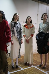 Backstage at Sacai RTW Fall 2020