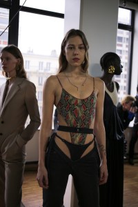 Backstage at Sacai RTW Fall 2020