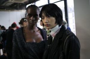 Backstage at Sacai RTW Fall 2020