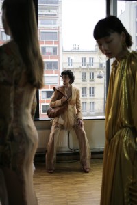 Backstage at Sacai RTW Fall 2020
