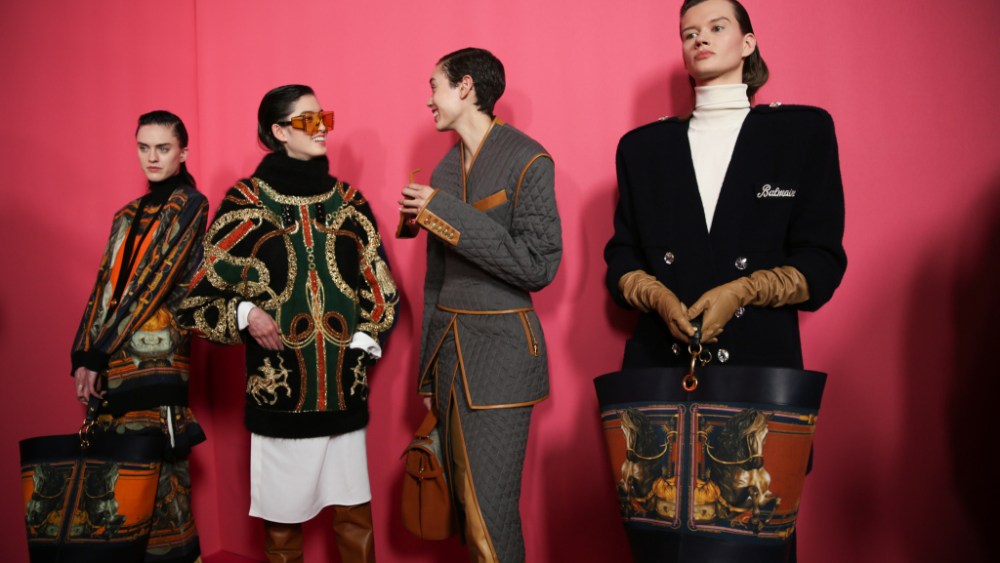 Backstage at Balmain RTW Fall 2020