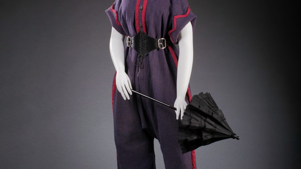 An 1860s bathing ensemble from "Sporting Fashion: Outdoor Girls 1800 to 1960," open May 19 to Aug. 1, 2020 at the Museum of the Fashion Institute of Design and Merchandising in Los Angeles.