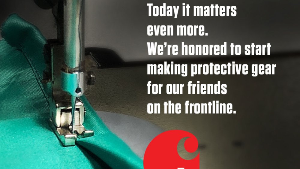 Carhartt spread the news via social media.