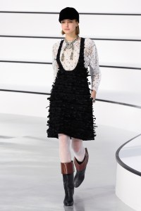 Model on the catwalk
